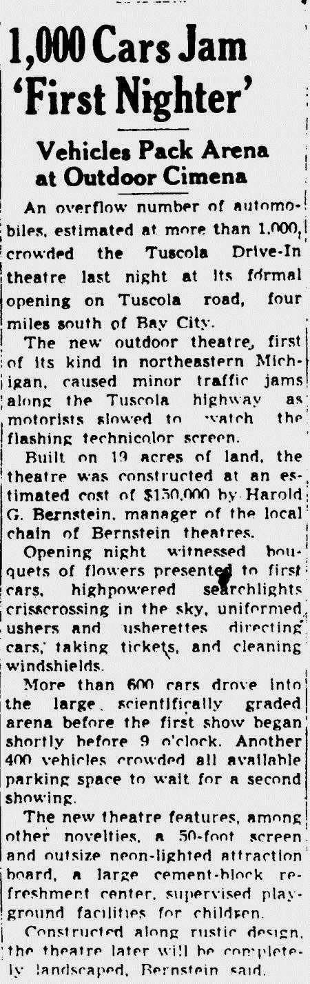 Tuscola Drive-In Theatre - Tuscola Article 7-11-48